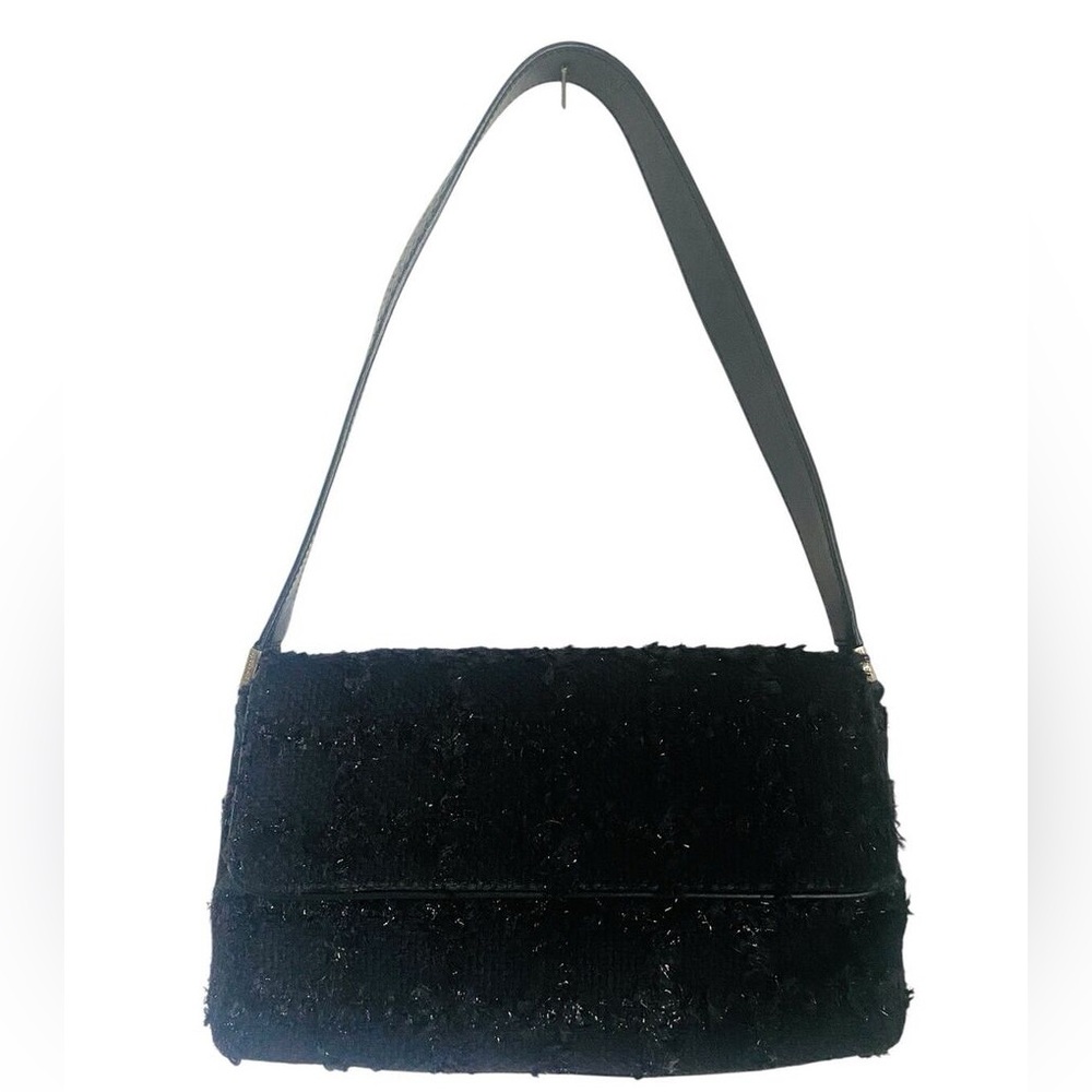 Y2K Kate Spade Tweed Bag Black Sparkle